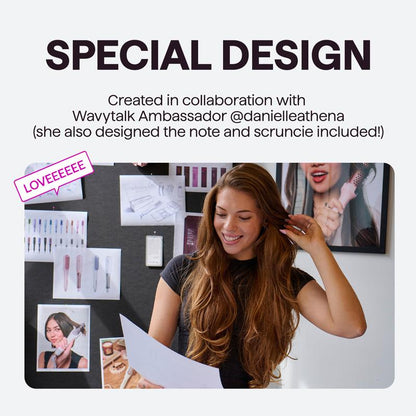 Wavytalk Steamline Pro Steam Hair Straightener Brush Hair Straightening Comb with Scrunchie and Glove