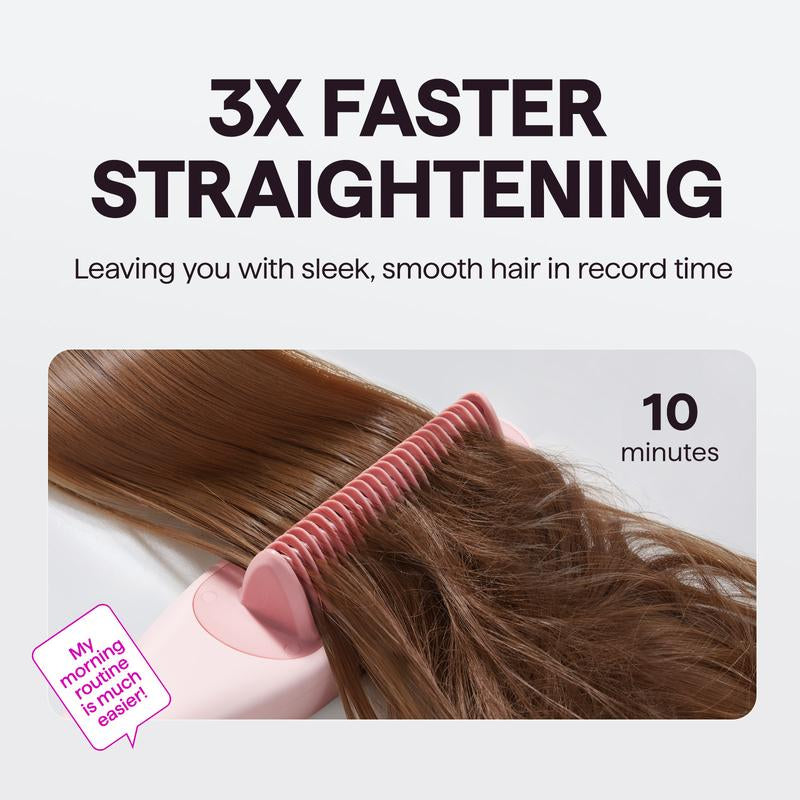 Wavytalk Steamline Pro Steam Hair Straightener Brush Hair Straightening Comb with Scrunchie and Glove